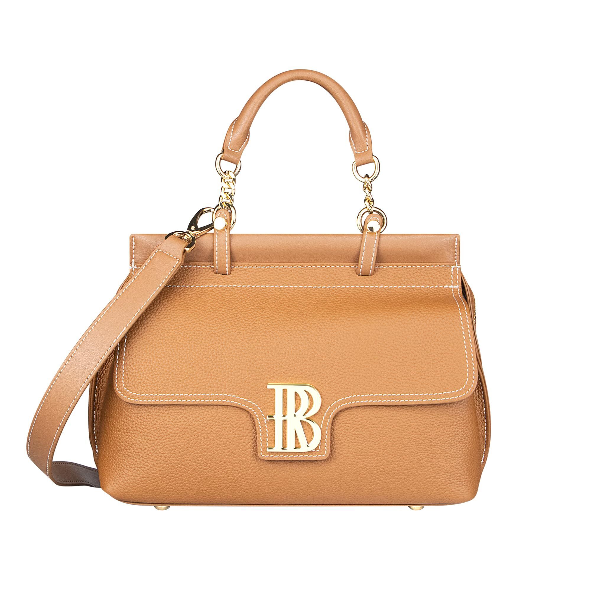 8793 Genuine Cow Leather Shoulder Crossbody Bag , Large Capacity Top Handle